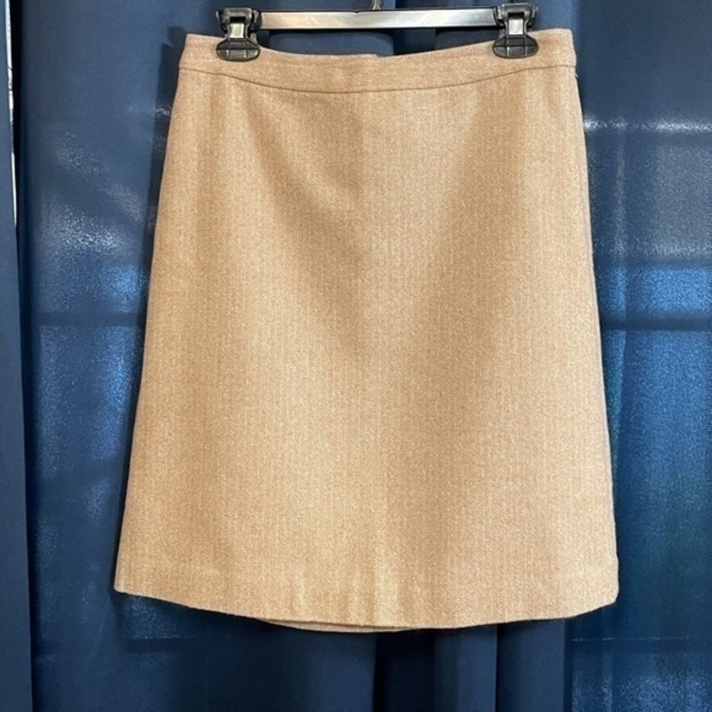 J. Crew tan/gold skirt